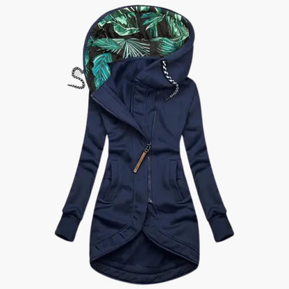 Women's Hooded Printed Bomber Jacket