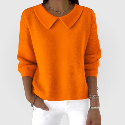 Women's Collared Drop Shoulder Knitted Jumper view 4