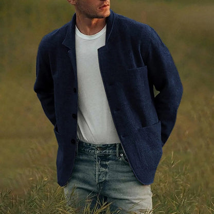 Men's Relaxed Fit Casual Blazer in Blue