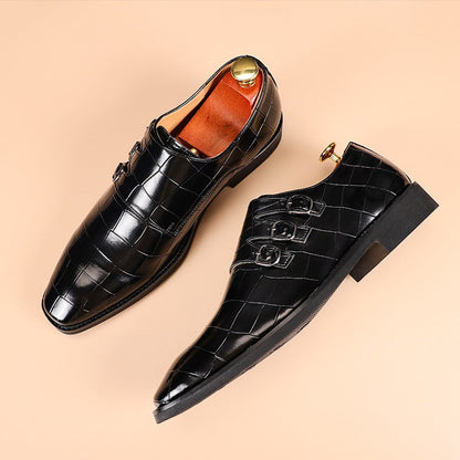 Men's Square Toe Brogue Detail Walking Shoes