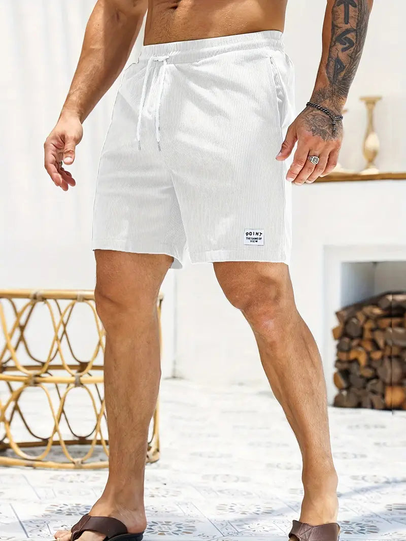 Men's Drawstring Quick Dry Patch Pocket Casual Swim Shorts