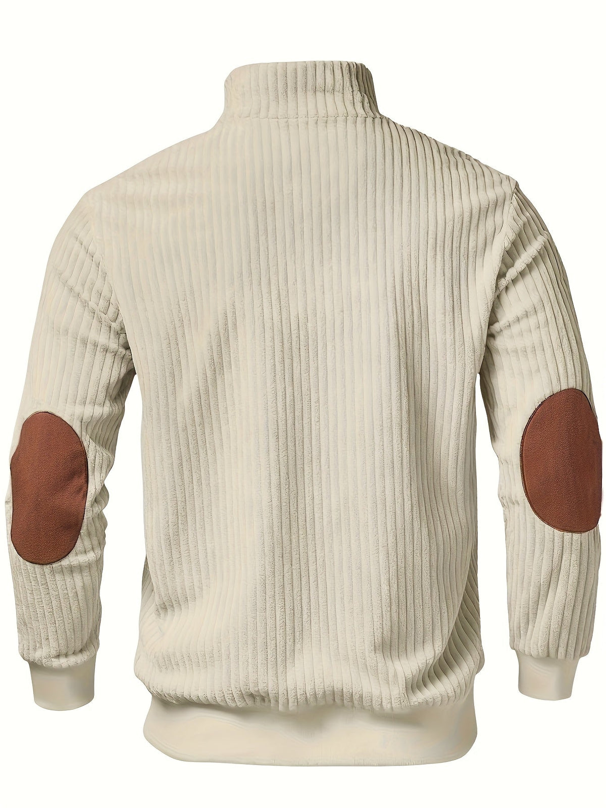 Men's Ribbed Knitted Half Zip Vintage Jumper