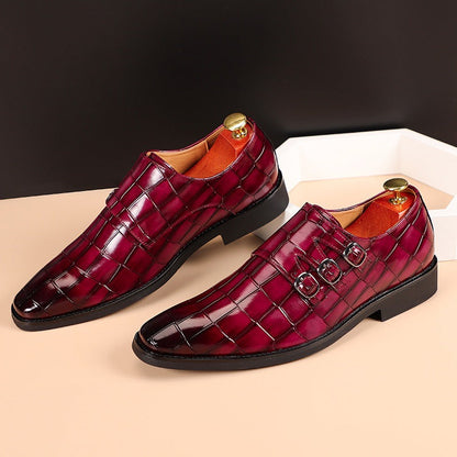Men's Square Toe Brogue Detail Walking Shoes