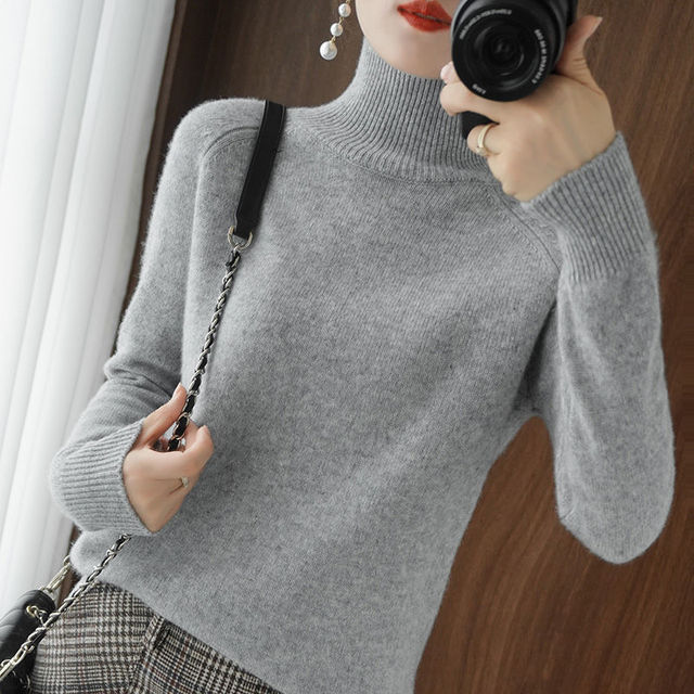 Women's Knitted Roll Neck Long Sleeve Jumper view 7