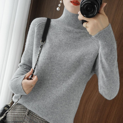 Women's Knitted Roll Neck Long Sleeve Jumper view 7