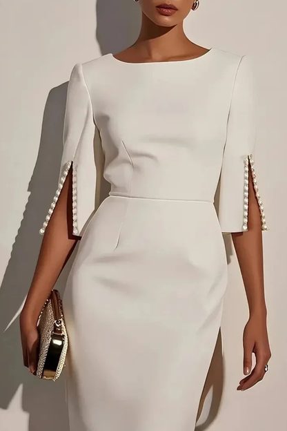 Women's Three Quarter Sleeve Midi Dress