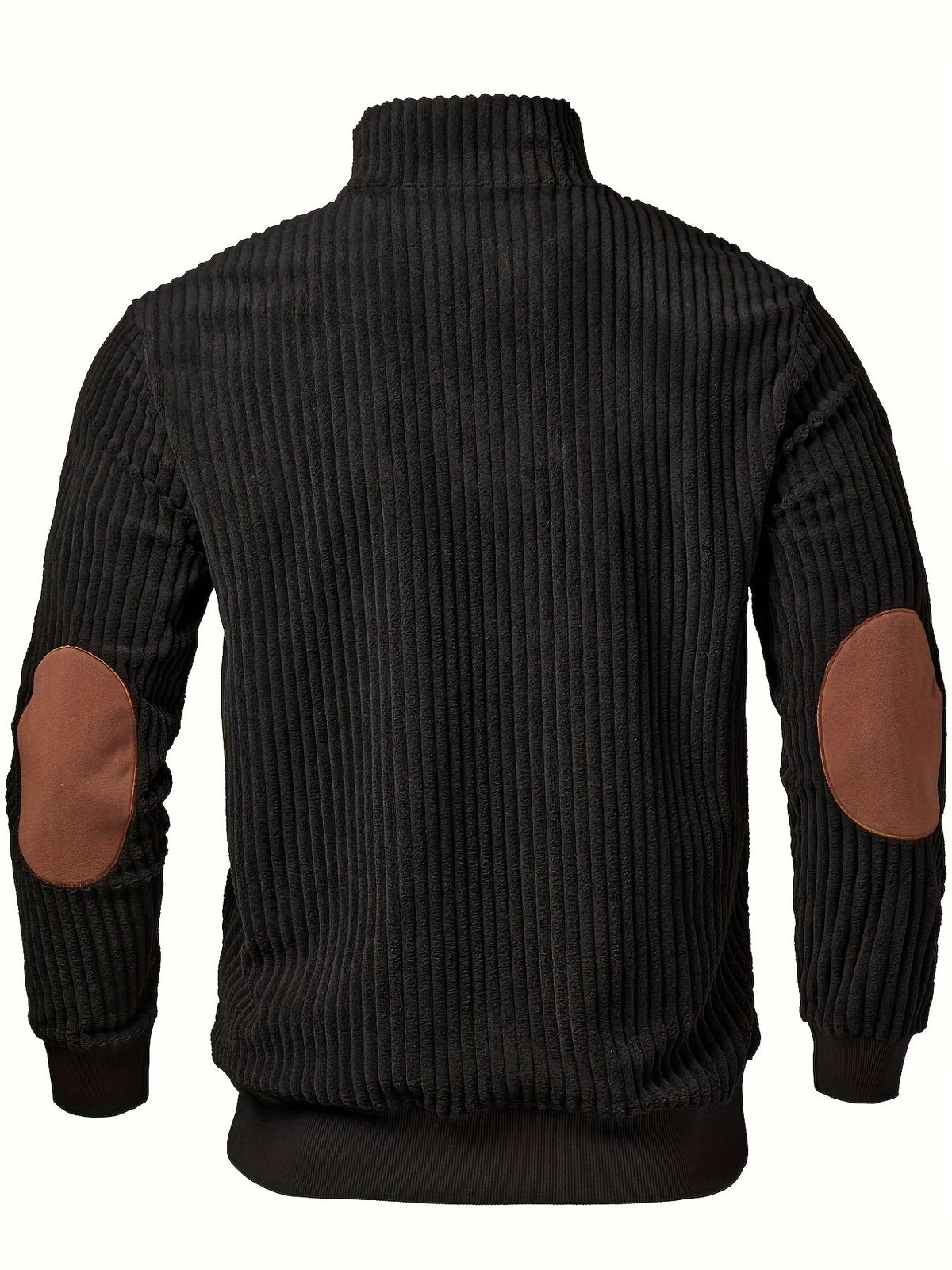 Men's Ribbed Knitted Half Zip Vintage Jumper