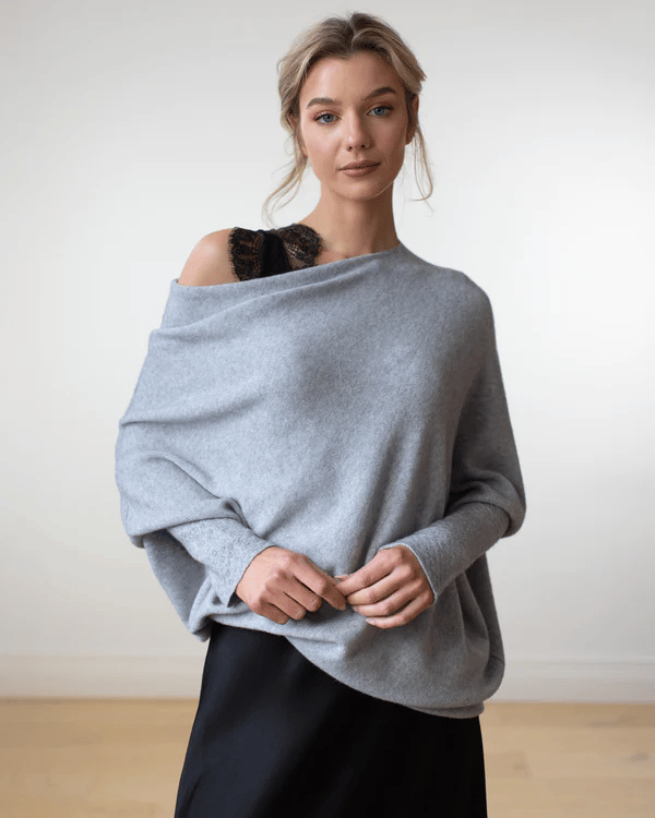 Women's Light Gray Jumper in Light Gray