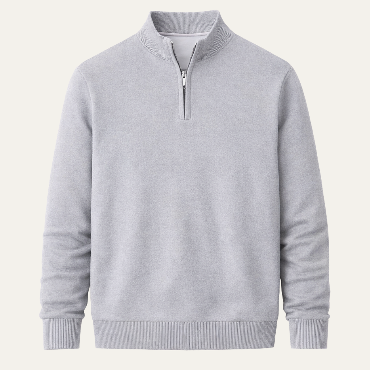 Men's Zip Up Stand Collar Jumper