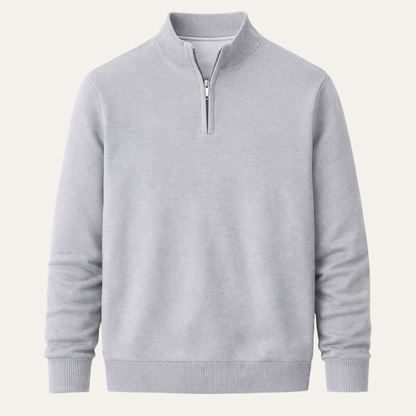 Men's Zip Up Stand Collar Jumper