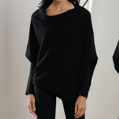Women's Light Gray Jumper in Black