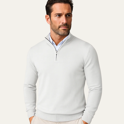 Men's Zip Up Stand Collar Jumper