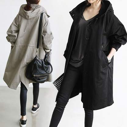 Women's Relaxed Fit Stand Collar Overcoat view 7