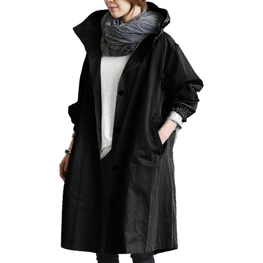 Women's Relaxed Fit Stand Collar Overcoat view 2