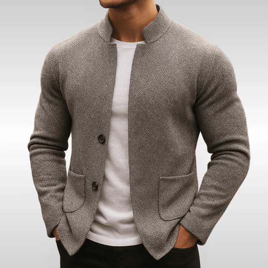 Men's Gray Cardigan in Gray