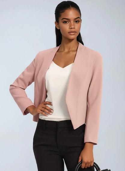 Women's Cropped Blazer in Pink