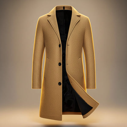 Men's Slate Gray Winter Coat in Khaki Brown