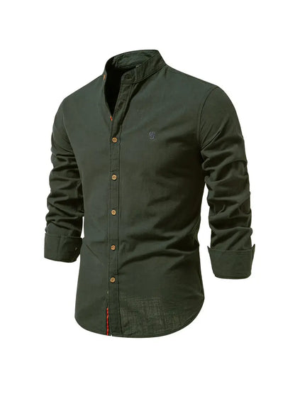 Men's Army green Long Sleeve Casual Shirt in Army green