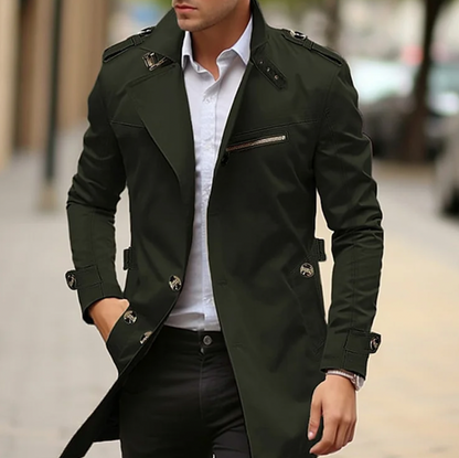 Men's Longline Casual Trench Coat view 3