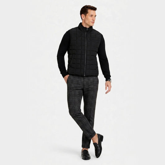 Men's Slim Fit Checked Trousers
