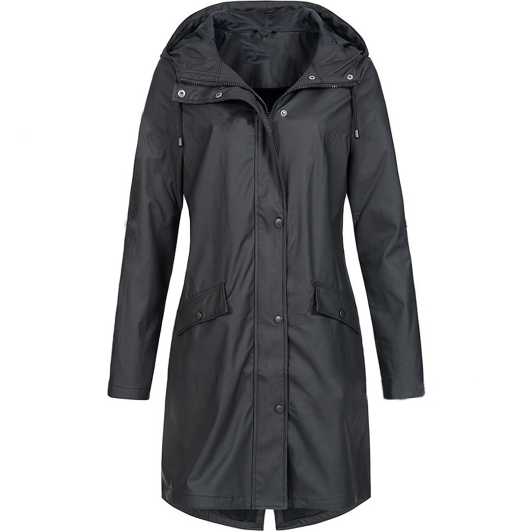 Women's Waterproof Windproof Winter Coat in Black