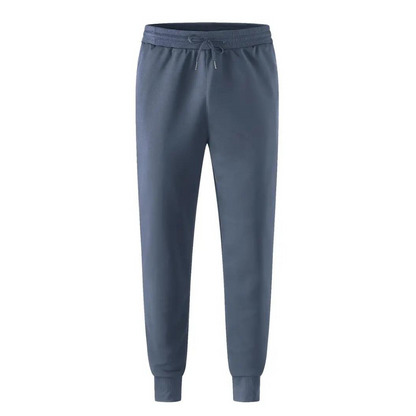 Men's Tapered Drawstring Casual Trousers in Sky Blue