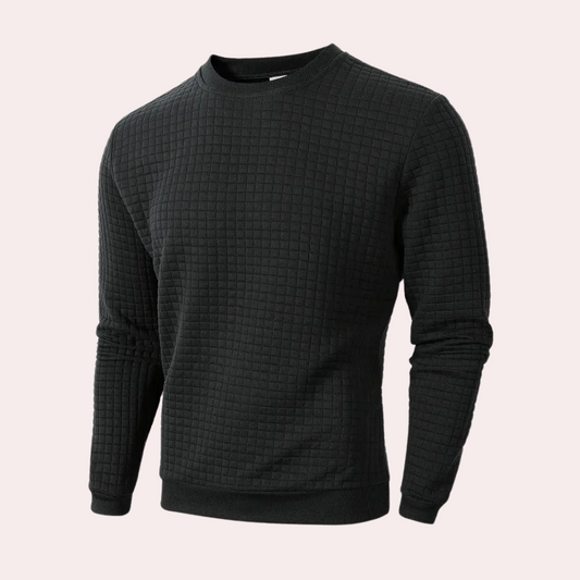 Men's Army Green Relaxed Fit Jumper in Black