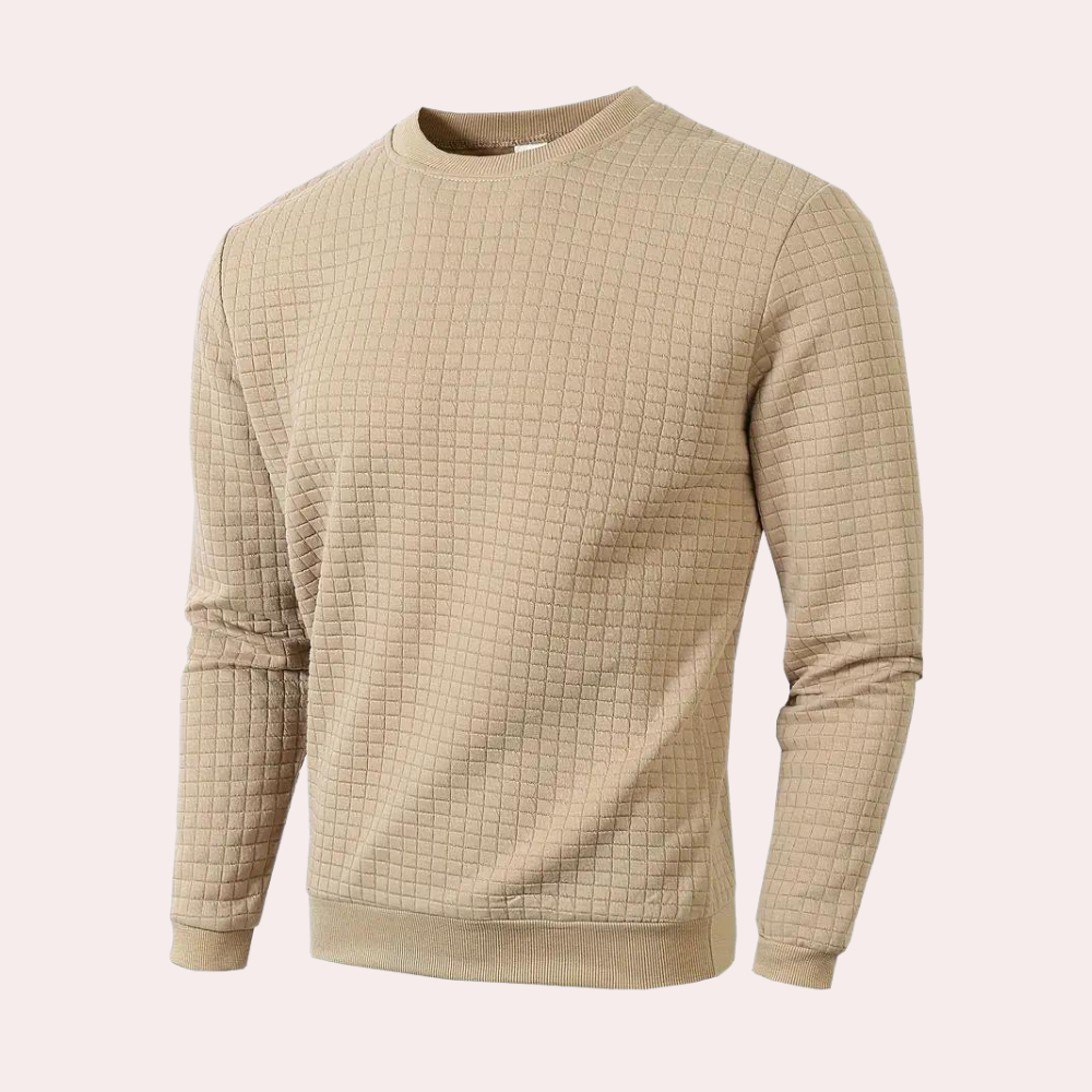Men's Army Green Relaxed Fit Jumper in Khaki