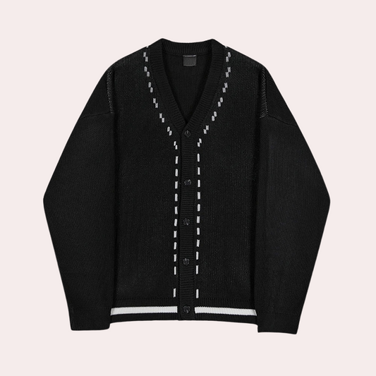 Men's Black Cardigan