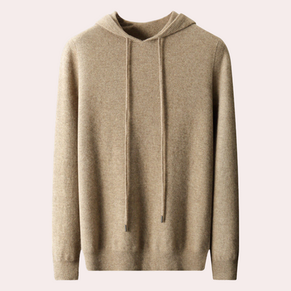 Men's Drawstring Knitted Pullover Hoodie