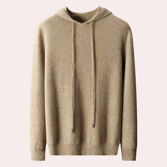 Men's Drawstring Knitted Pullover Hoodie