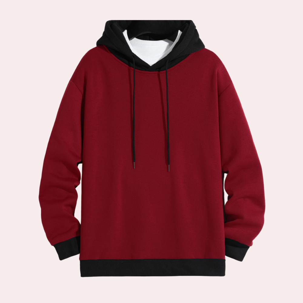 Men's Brown Hoodie in Red