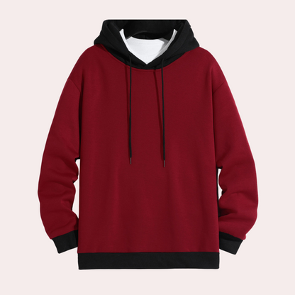 Men's Brown Hoodie in Red