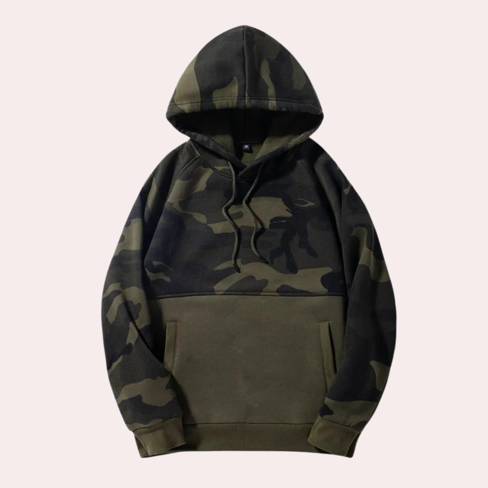 Men's Relaxed Fit Casual Hoodie in Green