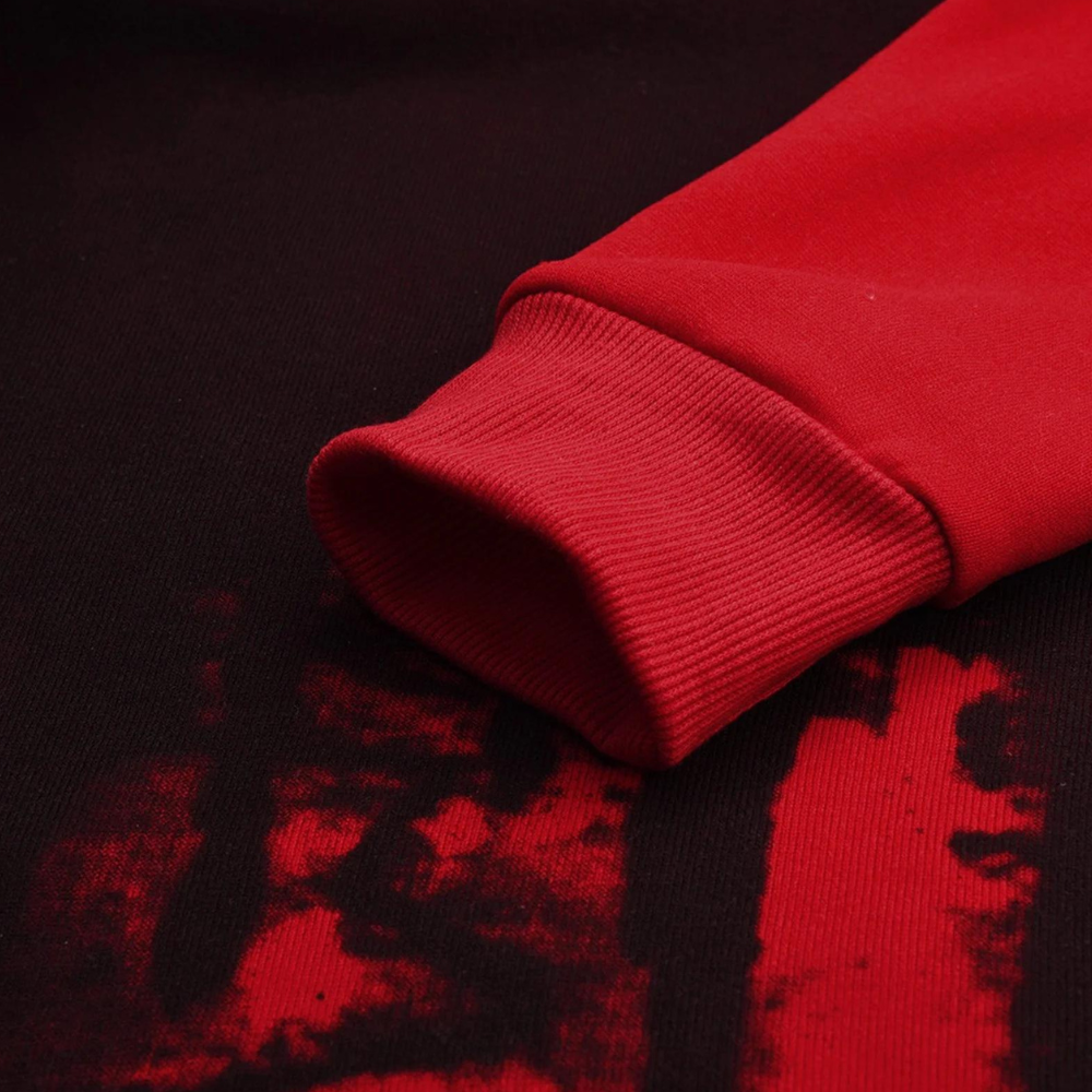 Men's Red Hooded Sweatshirt