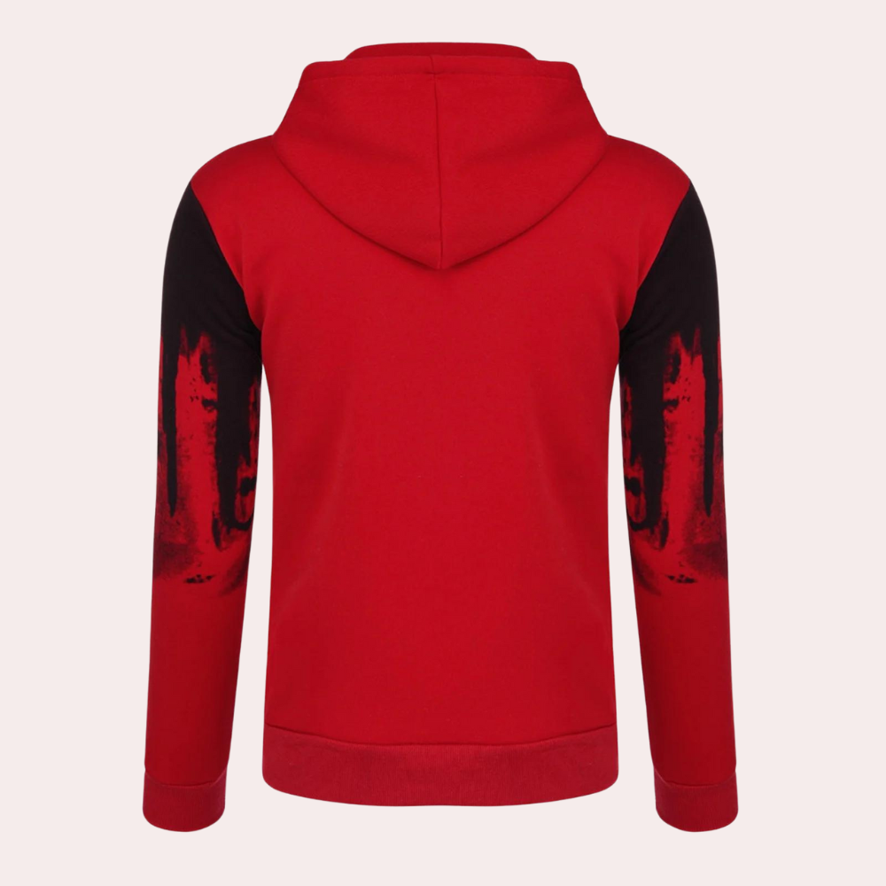 Men's Red Hooded Sweatshirt