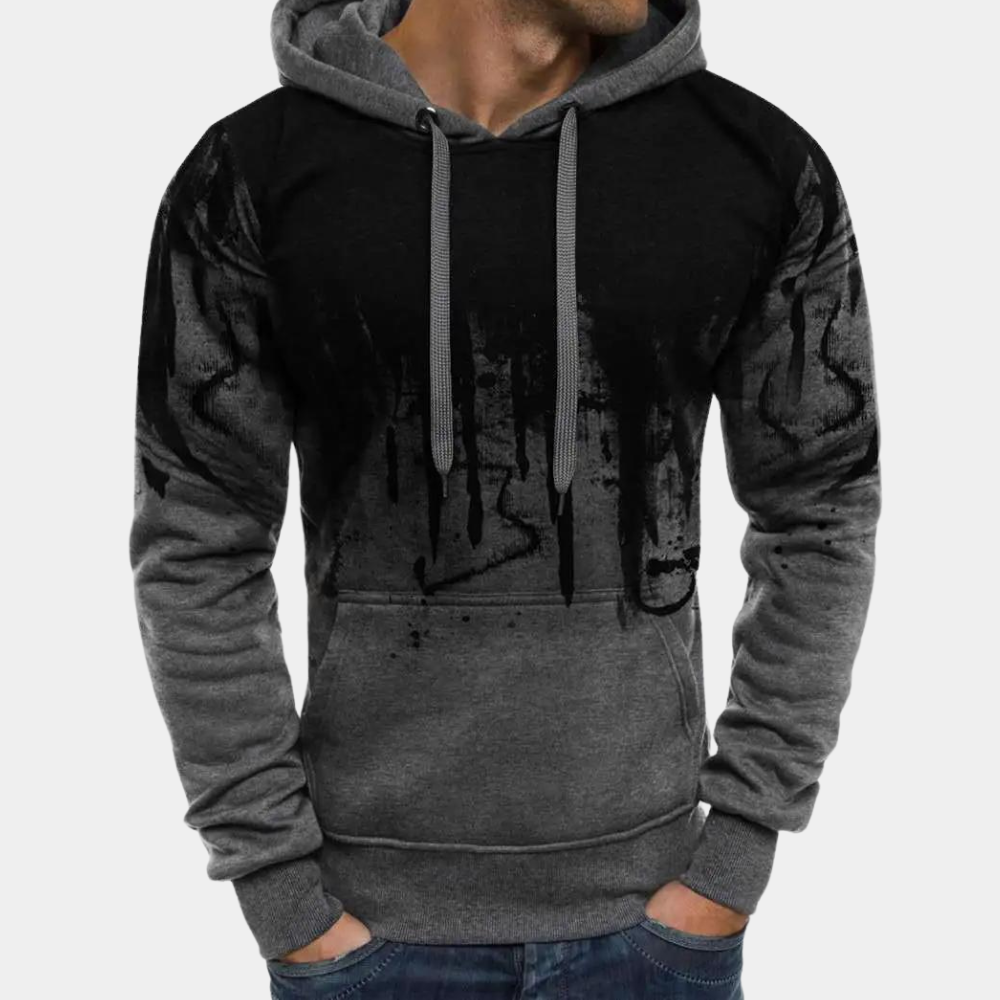 Men's Red Hooded Sweatshirt