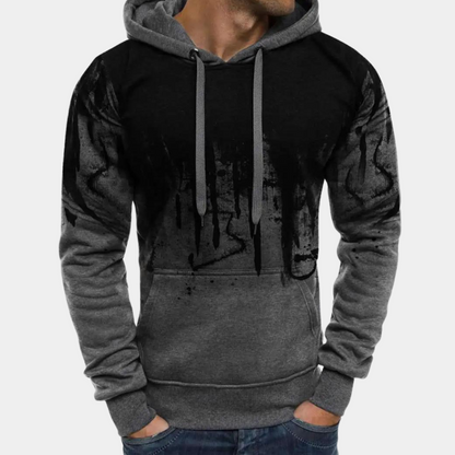 Men's Red Hooded Sweatshirt