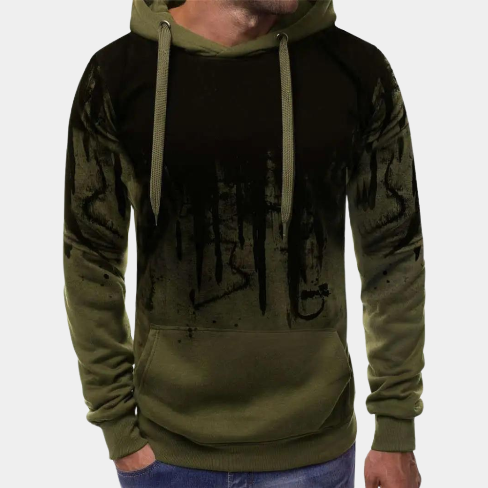 Men's Red Hooded Sweatshirt