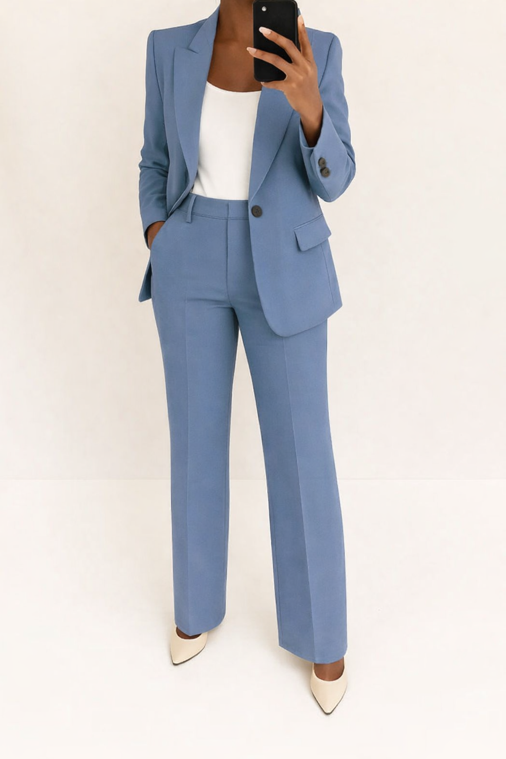 Women's Tailored Three Piece Suit in Blue
