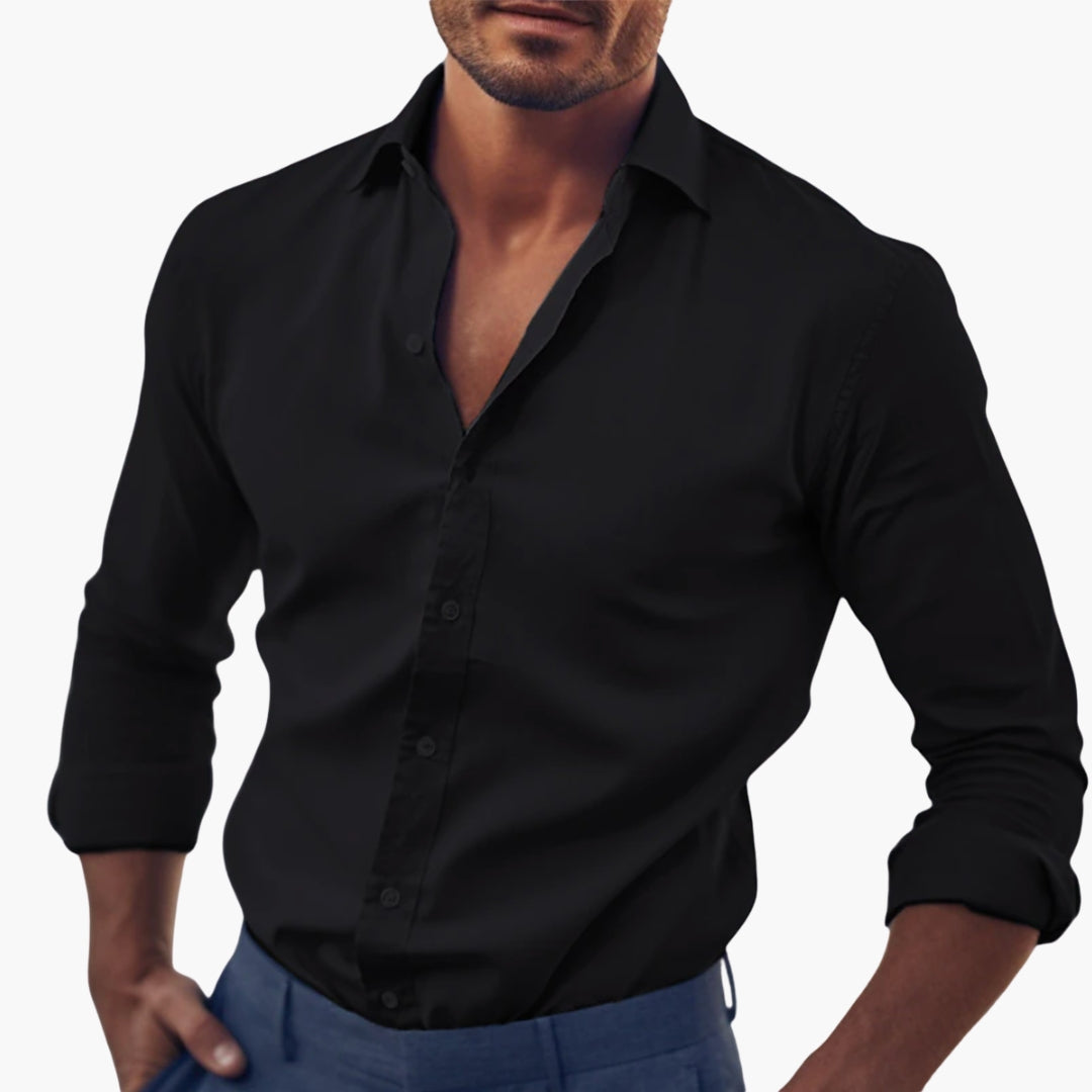 Men's Formal Shirt in Black