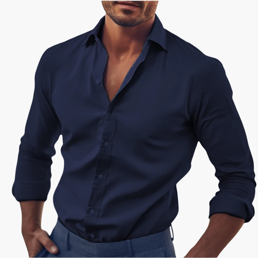 Men's Formal Shirt in Dark Blue