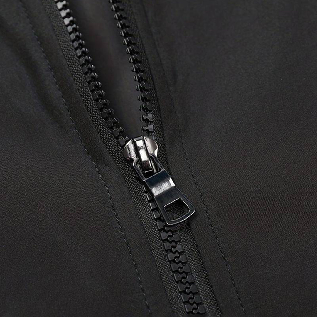 Men's Contrast Sleeve Ribbed Trim Bomber Jacket