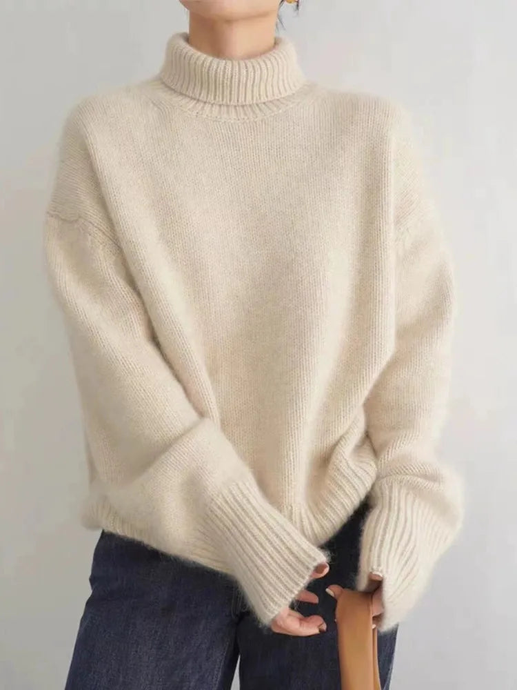 Women's Balloon Sleeve Oversized Roll Neck Jumper view 5