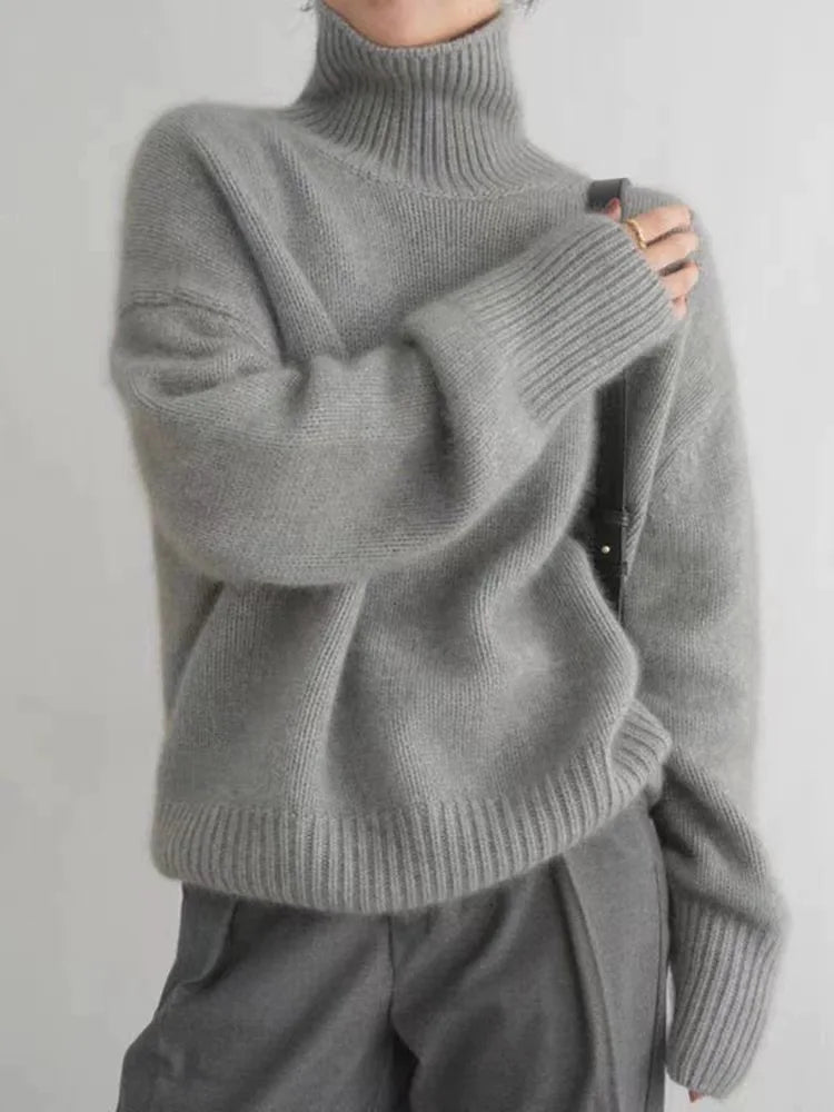 Women's Balloon Sleeve Oversized Roll Neck Jumper view 6