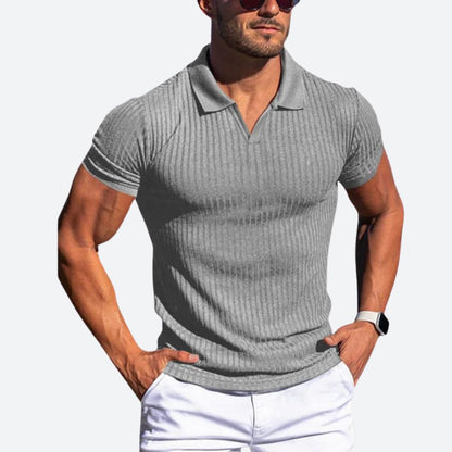 Men's Dark Grey Slim Fit Polo Shirt