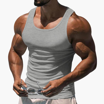 Men's Sleeveless T Shirt in Light Gray