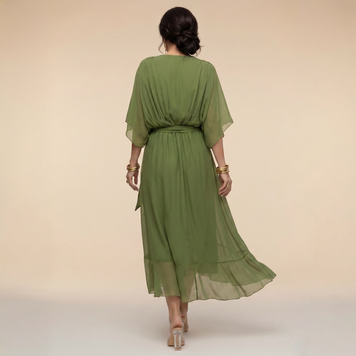 Women's Belted Wedding Guest Dress