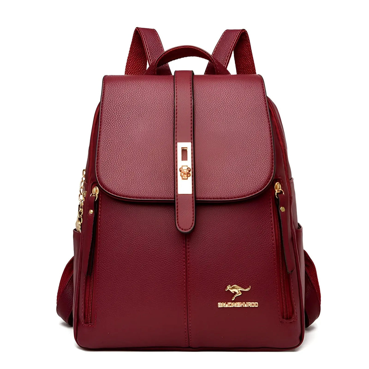 Women's Gold Hardware Flap Top Backpack