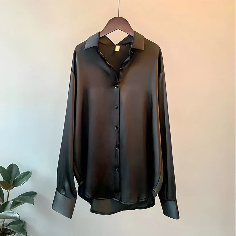 Women's Collared Relaxed Fit Blouse view 3